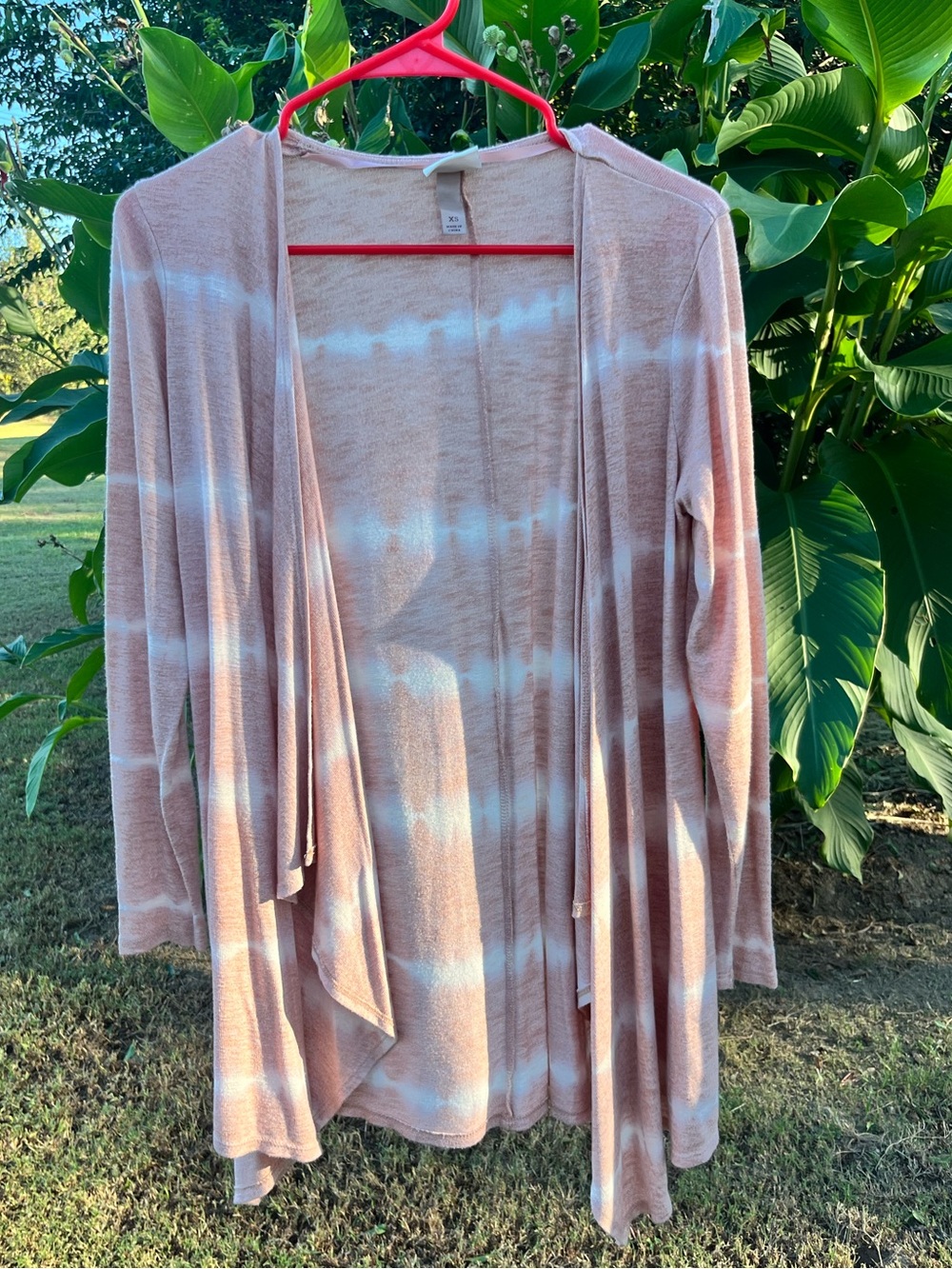 Knox Rose XS Blush Pink Open Front Lightweight Cardigan Duster